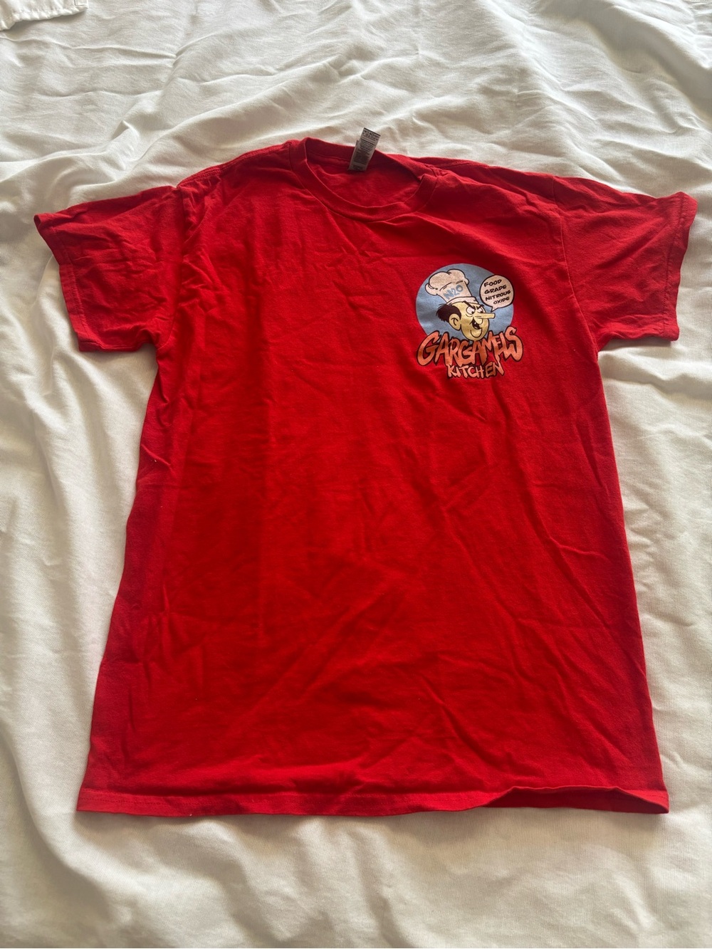 Red Gargamel Kitchen Medium T-Shirt -men’s Crew Neck